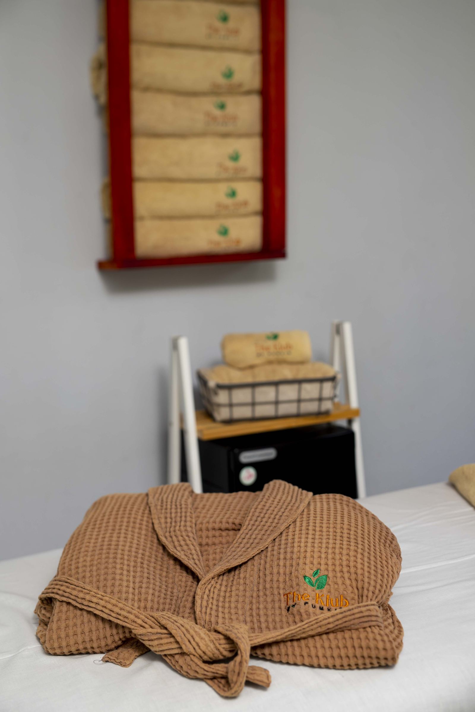 Klub Spa robe on treatment bed